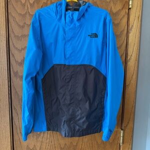 The North Face Boys Blue and Gray Jacket. Zipper Front. Hood. EUC SZ L 14/16